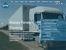 Tablet Screenshot of duprelogistics.com